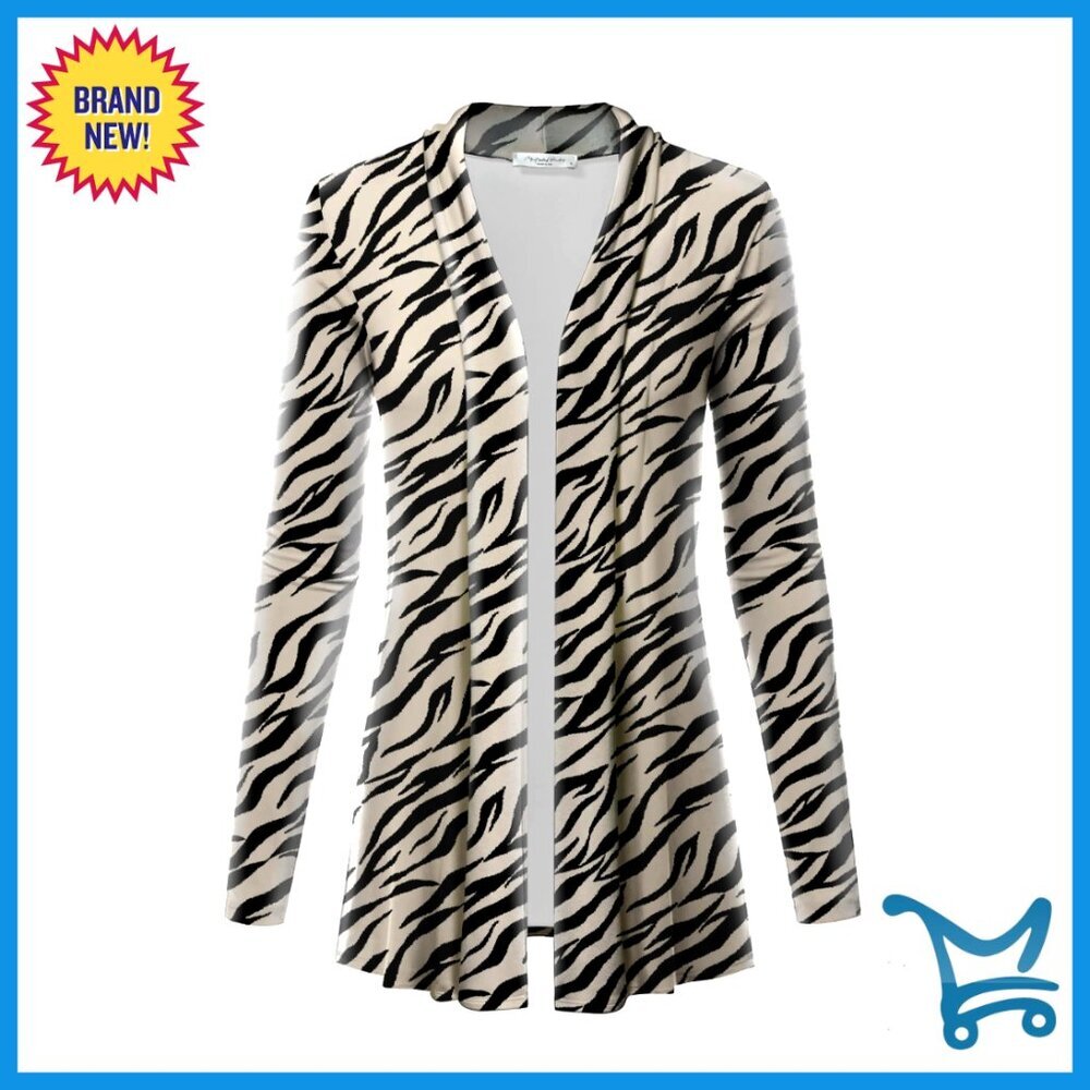 Lightweight Open Front Cardigan with Pockets, Formal Kimono Duster Sweater - Picture 1 of 7